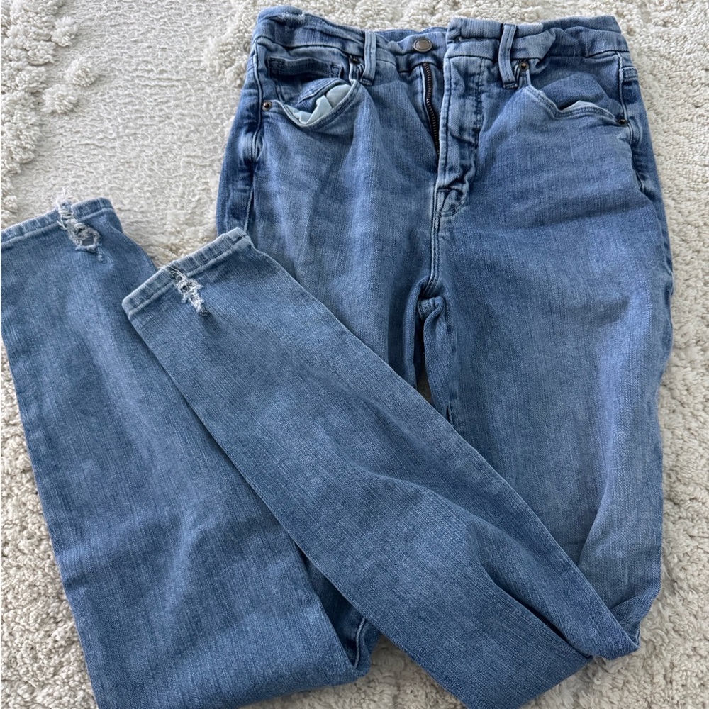 Good American Women's Skinny Jeans in Medium Blue Wash